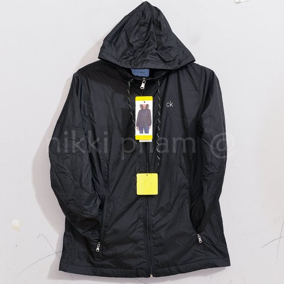 Calvin Klein Womens Zip Front Windbreaker black - Picture 2 of 9